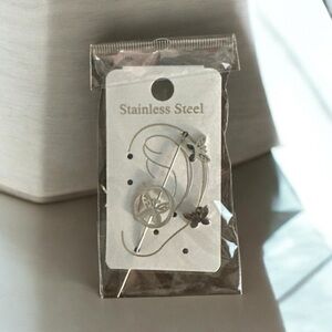 Stainless Steel Silver Earrings